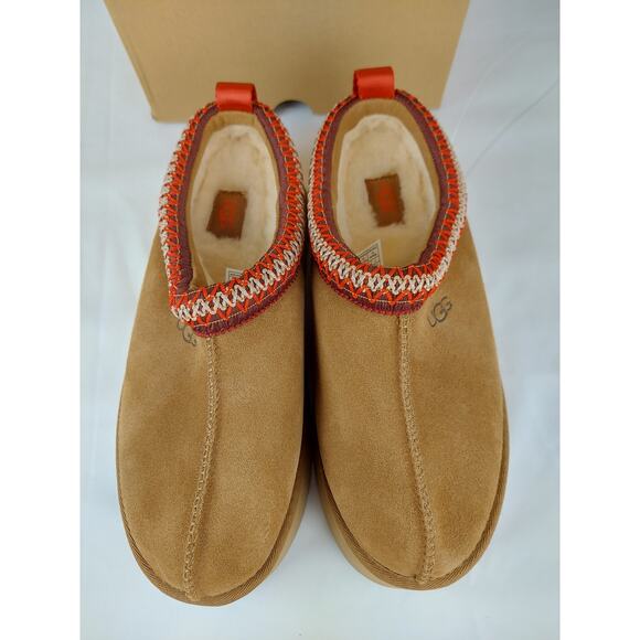 UGG Tazz Platform Suede Slippers Shoes Chestnut 1122553 New With Box Size 7 - Picture 6 of 12